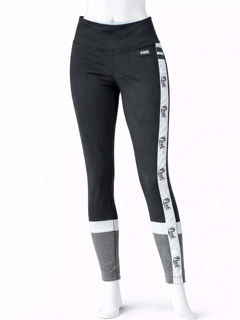 PINK Victoria's Secret Ultimate Black and Gray Logo Leggings size XS